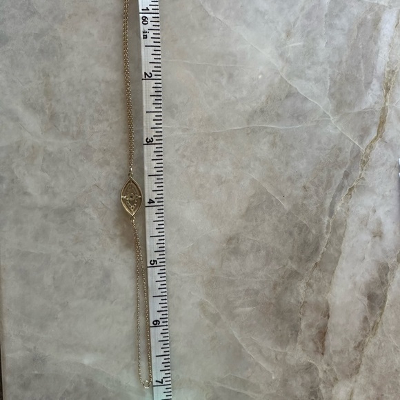 14k gold Evil Eye bracelet 7” - Picture 7 of 7